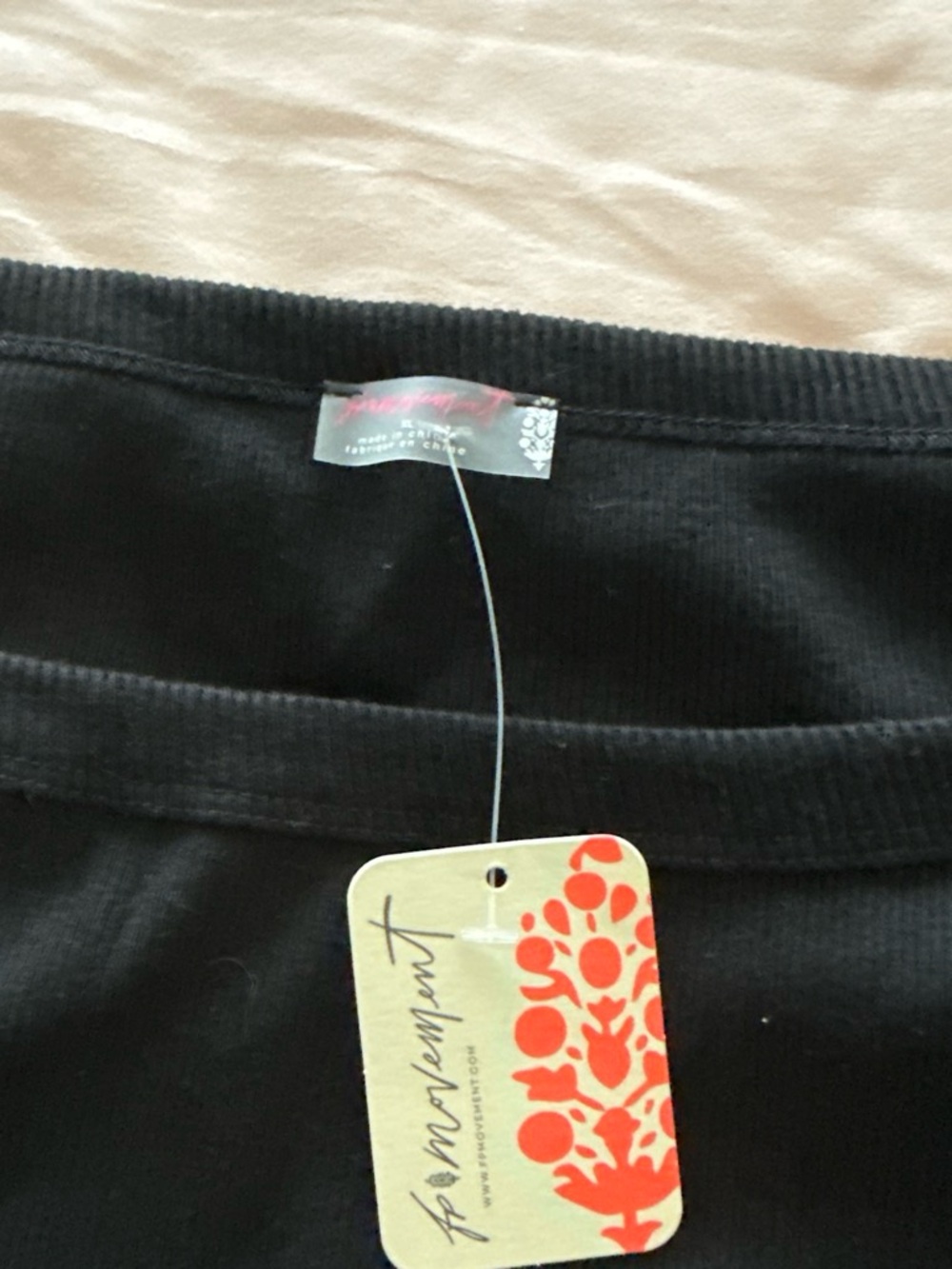 FP Movement by Free People Black Long Sleeve Crop Top - Picture 2 of 4